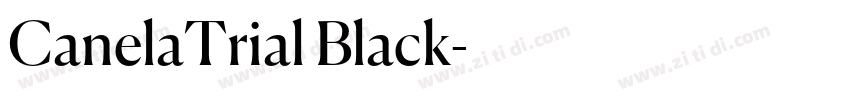 CanelaTrial Black字体转换